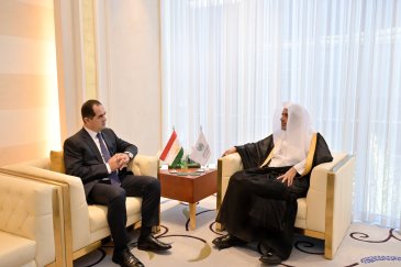 Earlier today at his office, H.E. Sheikh Dr. Mohammed Al-issa , Secretary-General of the Muslim World League (MWL) and Chairman of the Organization of Muslim Scholars, met with H.E. Amb. Akram Karimi,