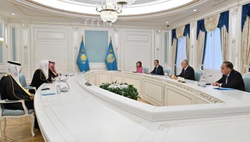 H.E. President Kassym-Jomart Tokayev, President of the Republic of Kazakhstan, received H.E. Sheikh Dr. Mohammed bin Abdulkarim Al-Issa, Secretary-General of the Muslim World League (MWL) and Chairman of the Organization of Muslim Scholars