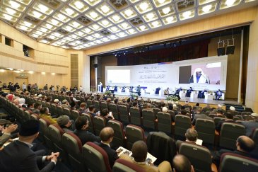 Cheikh Abdelatif Deriane Mufti du Liban à Moscou au congrès de la Ligue où il a présenté l’appel de l’Islam à la miséricorde et la paix.