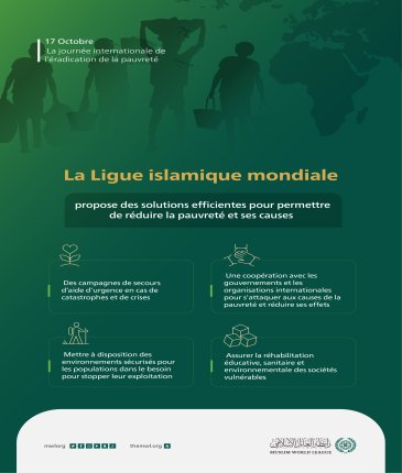 Nous avons conscience à la Ligue Islamique mondiale de notre responsabilité et nous tenons nos engagements. Journée Eradication DeLaPauvreté