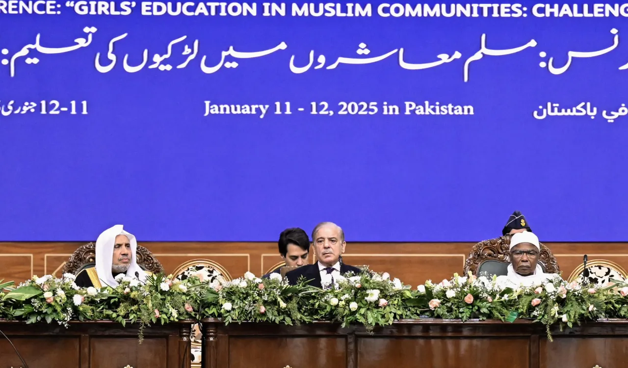 Secretary General, President Organization of Muslim Scholars Sheikh Mohammed Al-Issa at the launch of Girl's Education in Muslim Societies conference from Pakistan's capital Islamabad: