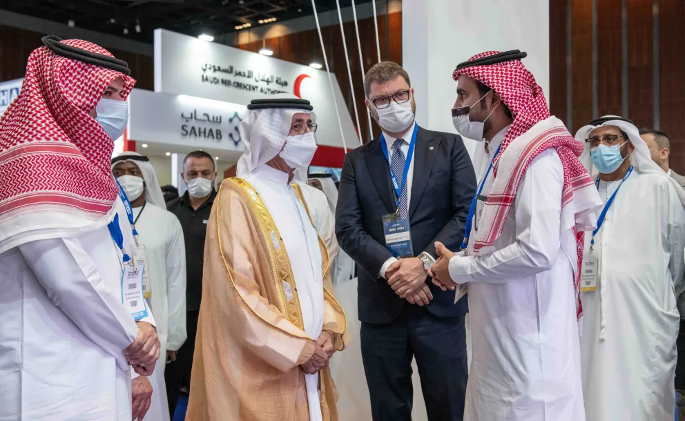 The Muslim World League was a sponsor of the 18th annual Dubai International Aid and Development Exhibition and Conference