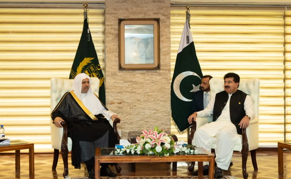 ‏Le président du Sénat du Pakistan Muhammad Sadiq Sanjrani rencontre Mohammad Alissa