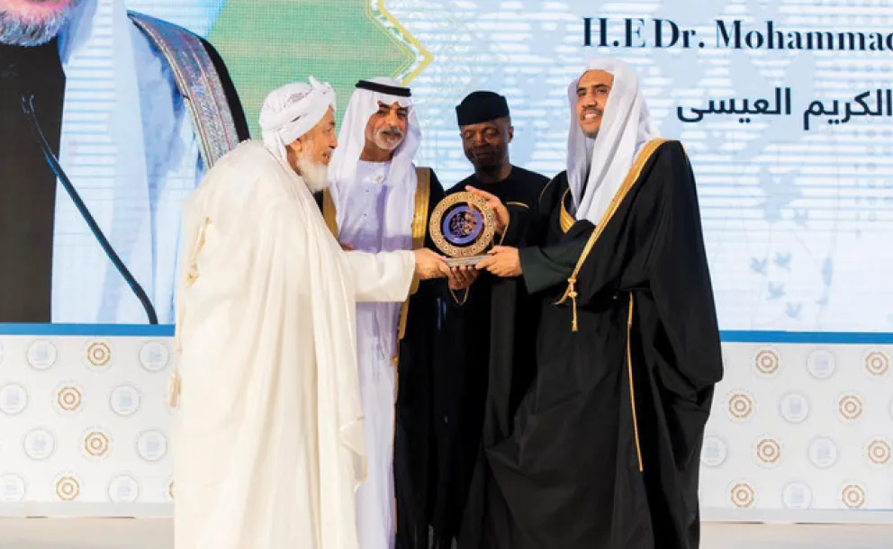 HE Dr. Mohammad Alissa was recognized for his efforts to promote interfaith and intercultural peace by ppeaceims in Abu Dhabi last December