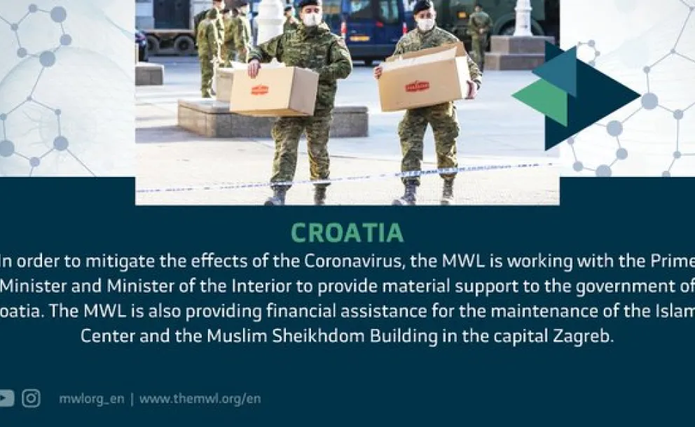 The MWL is working to provide material support to the government of Croatia to mitigate the effects of the coronavirus