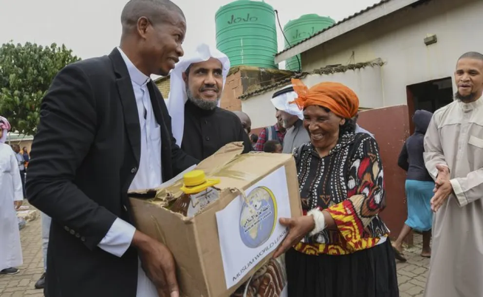 Delivering food aid is one of the MWL's primary humanitarian endeavors