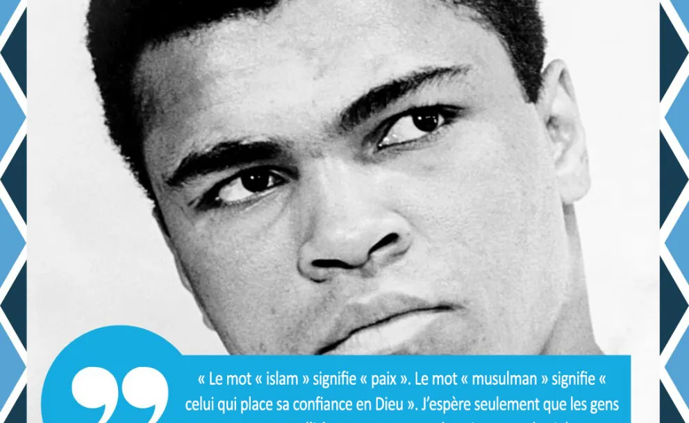 Après sa conversion à l’islam , le légendaire boxeur Muhammad Ali s’est efforcé de diffuser les valeurs fondamentales de sa religion.