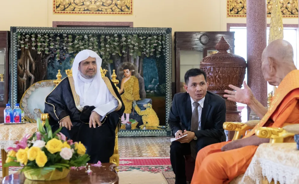 Mohammad Alissa rencontre le Grand Patriarche Suprême du Cambodge Tep Vong et le Patriarche Bour Kry