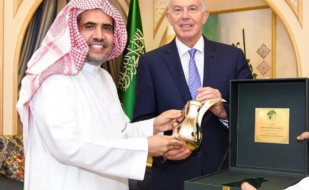 HE Dr. Mohammad Alissa met with former British Prime Minister Tony Blair at the Muslim World League office in Jeddah