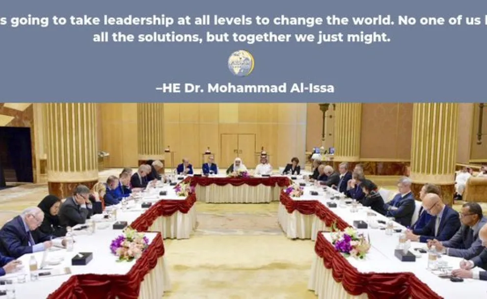  HE Dr. Mohammad Alissa says: "It is going to take leadership at all levels ot change the world. No one of us has all the solutions, but together we just might"