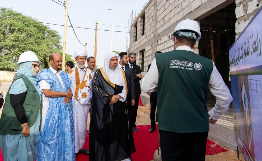 His Excellency Sheikh Dr. Mohammed Al-Issa observed the last phase of the MWL’s project to establish the Great Mosque in the Mauritanian capital Nouakchott