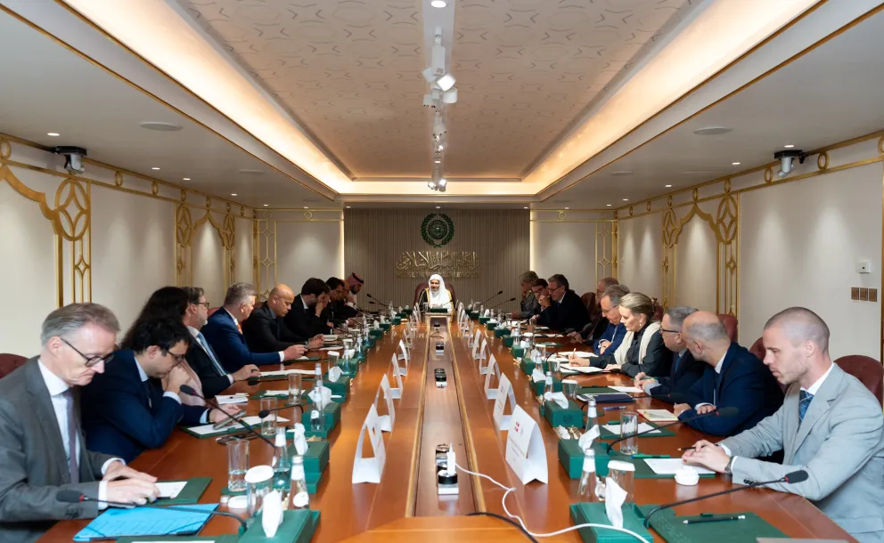 His Excellency Sheikh Dr. Mohammed Al-Issa, Secretary-General of the MWL and Chairman of the Organization of Muslim Scholars, met with the Ambassadors of the European Union to Saudi Arabia