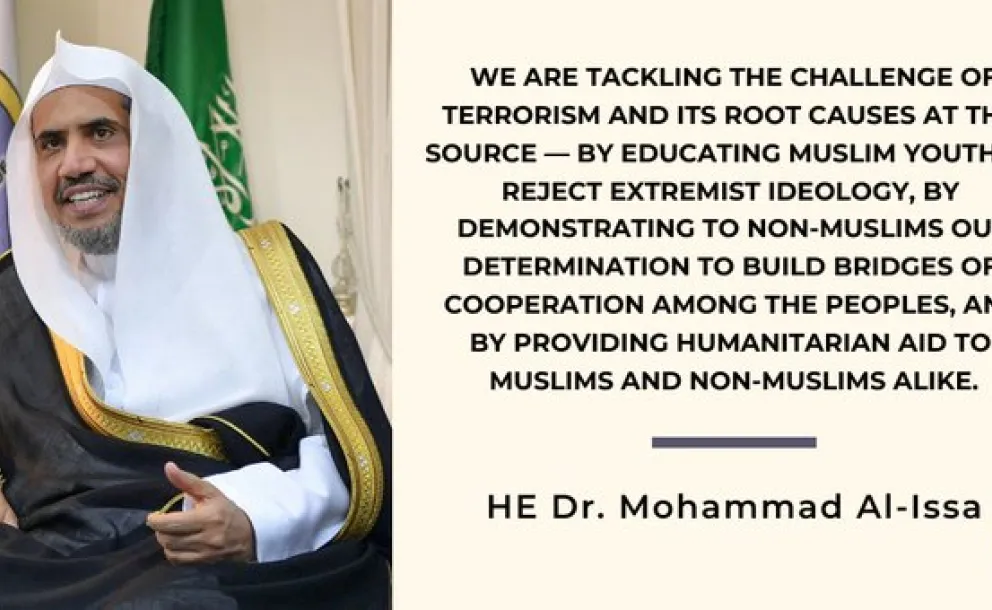 MWL is tackling terrorism at its roots by educating Muslim youth to reject extremist ideology & demonstrating our determination to build bridges of cooperation among all people