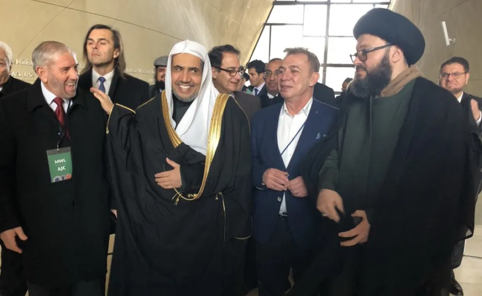 HE Dr. Mohammad Alissa and other Muslim dignitaries are greeted at polinmuseum by Piotr Wiślicki, President of the JHIInstytut AJCGlobal