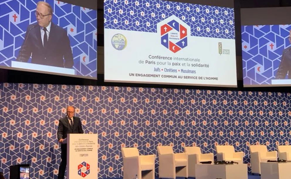 President of Fond Islam FR , concluded the Paris International Conference for Peaceand Solidarity: "What's at stake is a challenge of civilization; our cause is national, and our challenge is humanistic