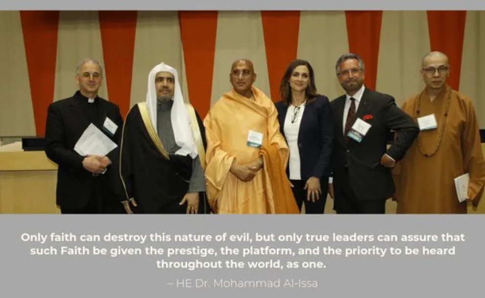 The Muslim World League calls on all religious leaders to combat ideological incursions by extremists and terrorist organizations and to promote the peaceful values shared by all faiths