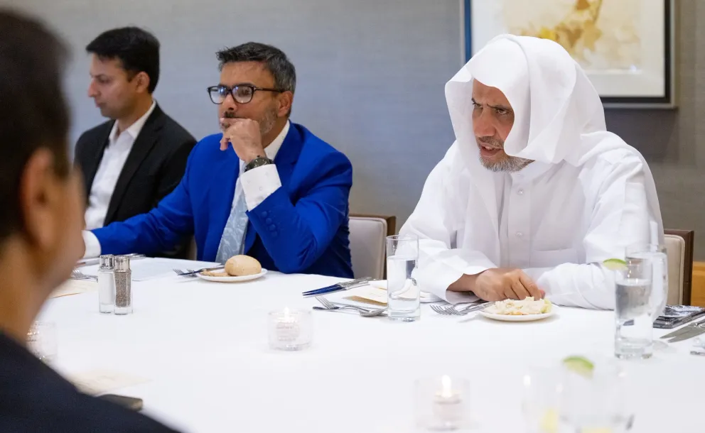 After delivering his lecture at Stanford University, a number of entrepreneurs and executives from Silicon Valley engaged in a wide-ranging dialogue with H.E. Sheikh Dr. Mohammed Alissa, Secretary-General of the Muslim World League (MWL) and Chairman of the Organization of Muslim Scholars.