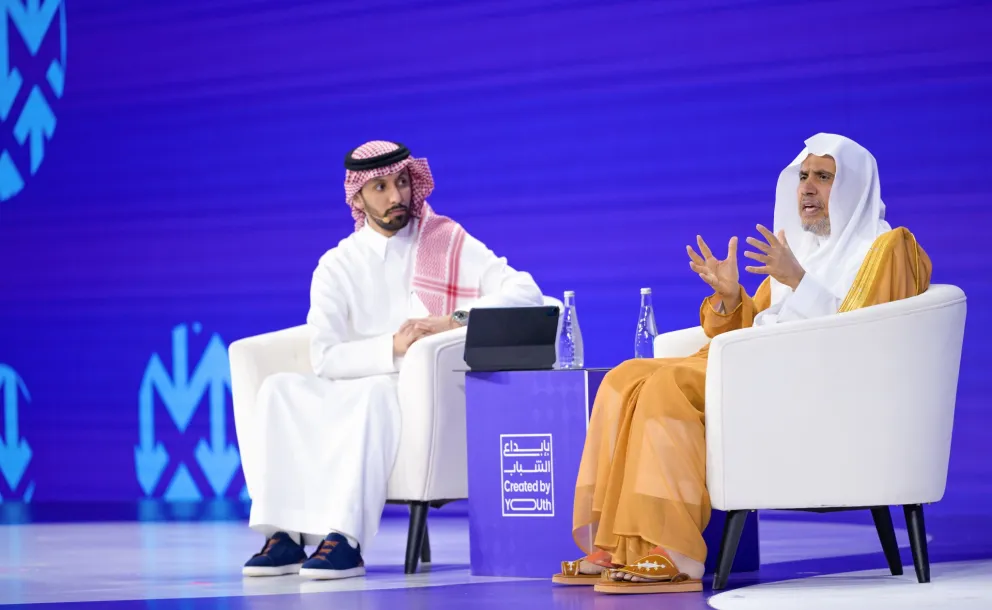 Yang Mulia Sekretaris Jenderal Liga Muslim Dunia, Ketua Organisasi Ulama Muslim, Syekh Dr. Mohammed Alissa , menjadi pembicara utama dalam Forum Global “Misk”