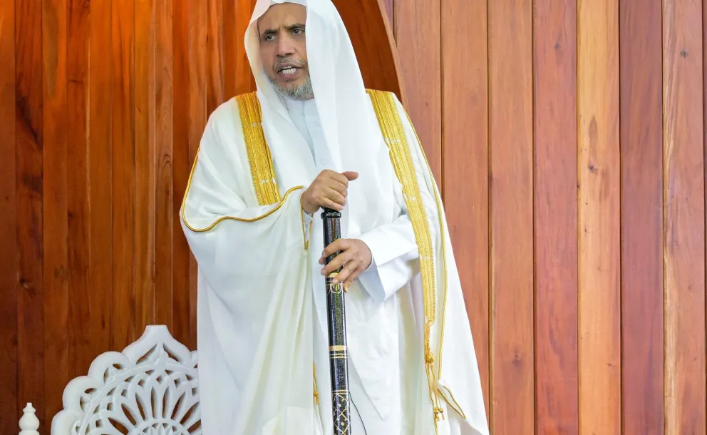 Today, from Al Rahman Masjid in Auckland, following its official opening:  H.E. Sheikh Dr. Mohammed Al-Issa, the Secretary-General of the MWL, delivered the Friday sermon