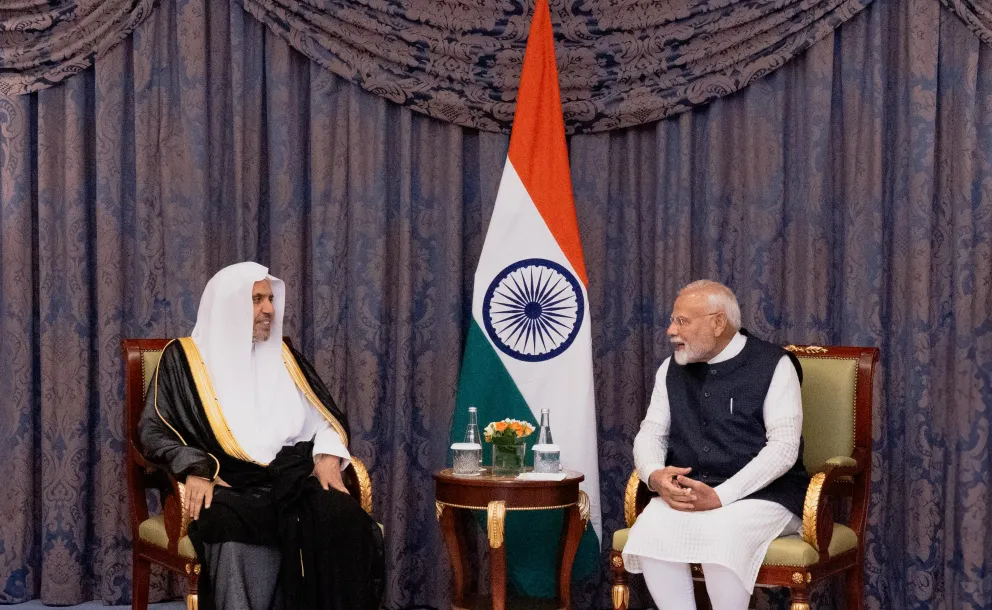 الأمين العام لرابطة العالم الإسلامي يلتقي رئيس الوزراء الهندي  قمةٌ مرتقبةٌ تستضيفها جمهورية الهند بمبادرة رابطة العالم الإسلامي