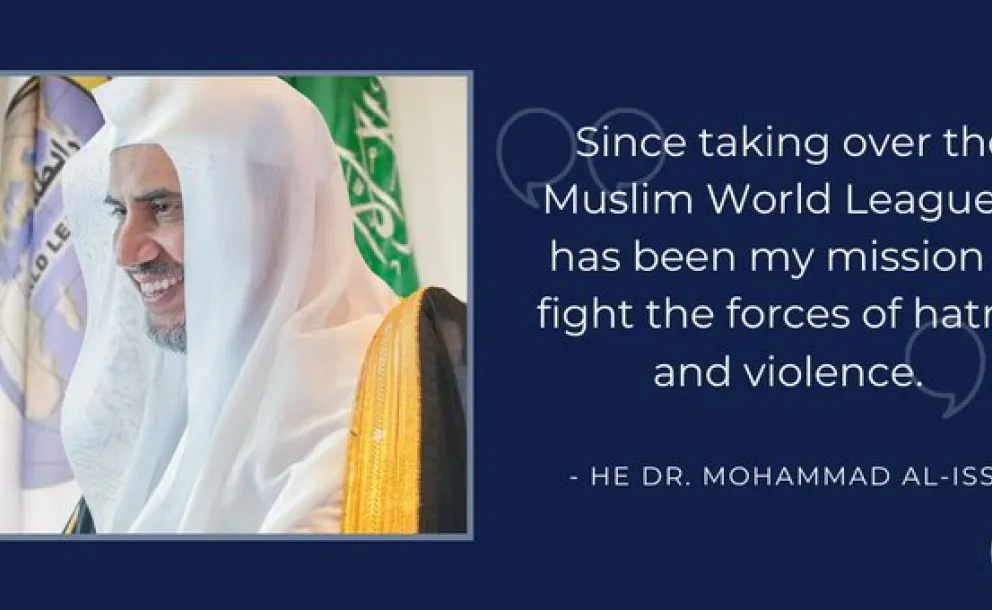 HE Dr. Mohammad Alissa reiterated his commitment to fighting the forces of hatred and violence