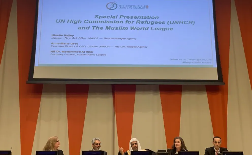 At The_CRL Responsible Leaders Summit, HE Dr. Mohammad Alissa announced a $1million contribution from MWL to UNHCR Refugees supporting vulnerable refugee communities around the world.