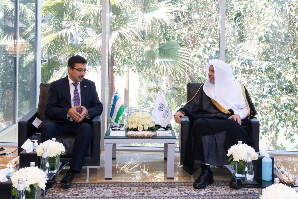 HE Dr. Mohammad Al-issa , Secretary General of the MWL, met with HE Mr. Ulugbek Maksudov, the Ambassador of Uzbekistan to the KSA.